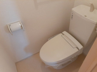落ち着いた色調のトイレです