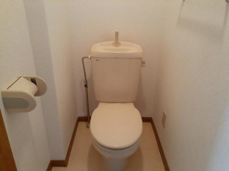 落ち着いた色調のトイレです