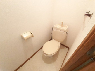落ち着いた色調のトイレです