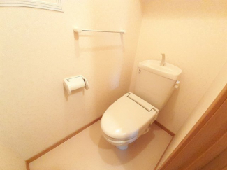 落ち着いた色調のトイレです