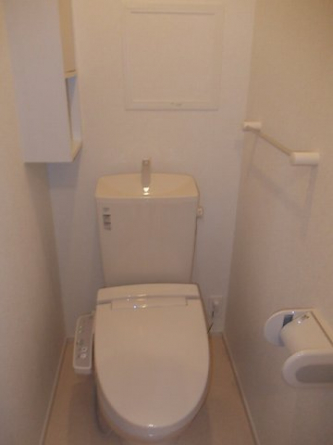 落ち着いた色調のトイレです