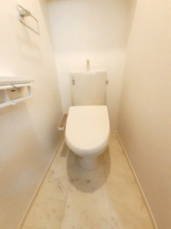 落ち着いた色調のトイレです