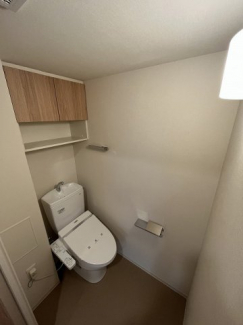 落ち着いた色調のトイレです