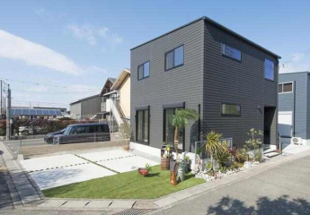 １号地外観。開放感あふれる南東角地！充実の設備や動線計画で、