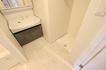 スペースが確保できる洗面所です