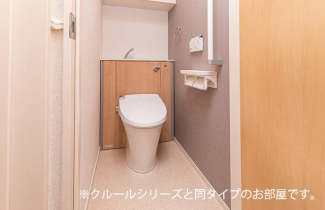 落ち着いた色調のトイレです
