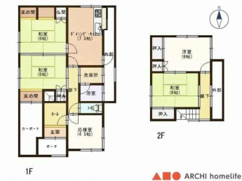 西脇市野村町５DK間取り