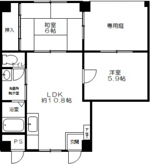 2LDKの43.2㎡。和室と洋室両方あるのでお部屋アレンジの幅が広がります☆