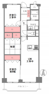 3LDK　専有面積70.00㎡