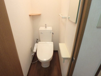 落ち着いた色調のトイレです