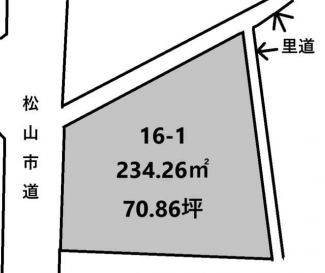 松山市立花３丁目の売地の画像