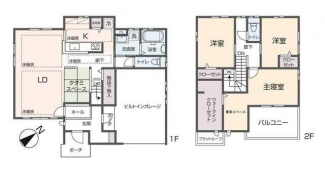 掲載の間取り図は設計図書を基に描き起こしたもので実際とは多少