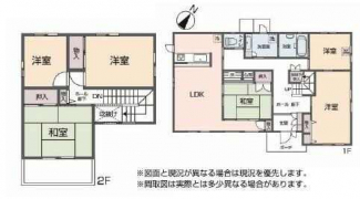 掲載の間取り図は設計図書を基に描き起こしたもので実際とは多少