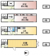 長田区駒ケ林町店舗付き住宅の画像