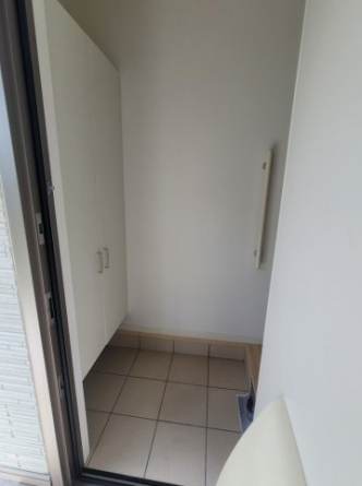 手すりも付いた玄関
