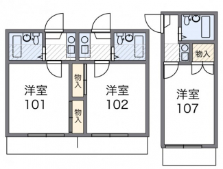 代表的な間取のため実際の間取とは異なる場合があります
