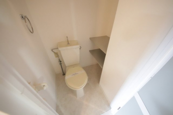 落ち着いた色調のトイレです