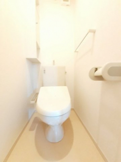 落ち着いた色調のトイレです