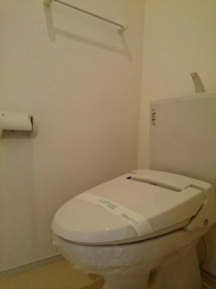 落ち着いた色調のトイレです
