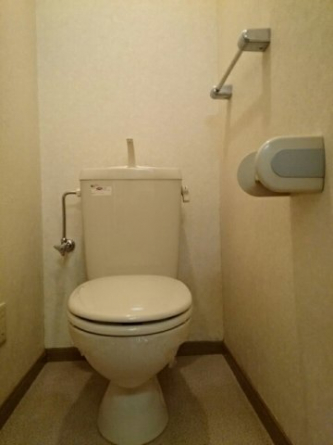 落ち着いた色調のトイレです
