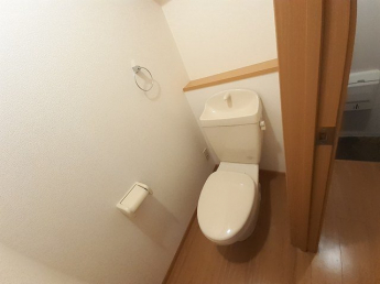 落ち着いた色調のトイレです