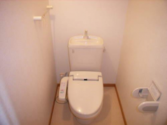落ち着いた色調のトイレです