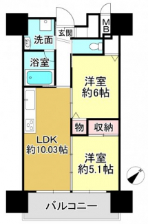 2LDKの間取り
