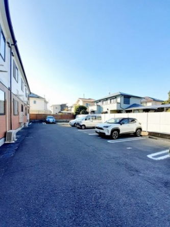 駐車場に車を止められます