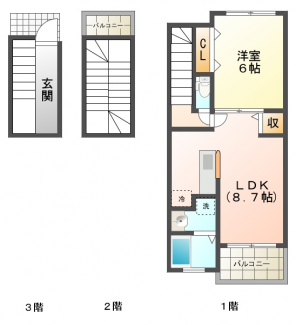 間取・写真　反転タイプ