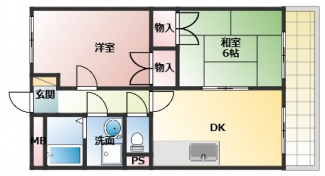 コスモハイツ※写真は同物件別部屋です