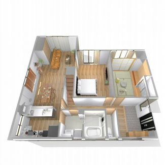 【３Ｄ間取図】１階