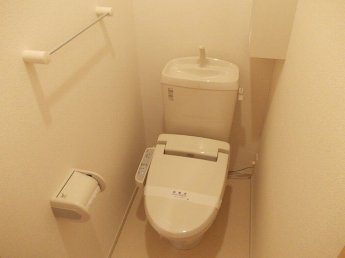 落ち着いた色調のトイレです