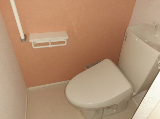 落ち着いた色調のトイレです