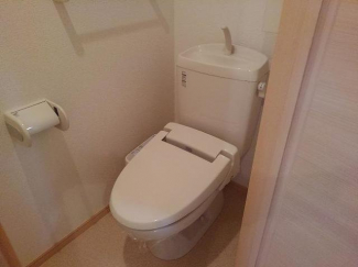 落ち着いた色調のトイレです