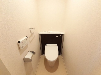 落ち着いた色調のトイレです