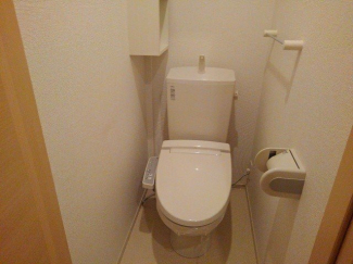 落ち着いた色調のトイレです