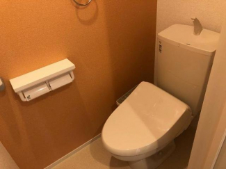 落ち着いた色調のトイレです