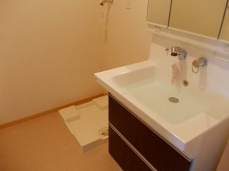 明るい洗面所です