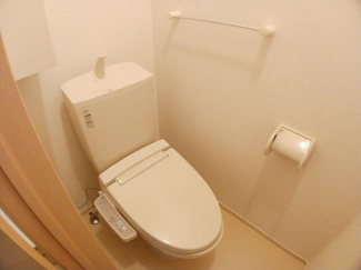 落ち着いた色調のトイレです