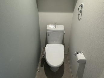 落ち着いた色調のトイレです
