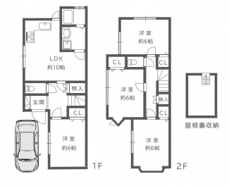 □■□ 芦屋　浜町　リフォーム渡し一戸建 ■■□
３９８０万円　４LDK ＋車庫付き♪
ご家族が快適に過ごしやすいこだわりのある間取りです。
