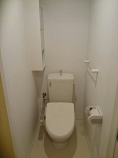 落ち着いた色調のトイレです