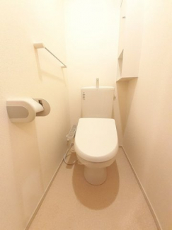 落ち着いた色調のトイレです