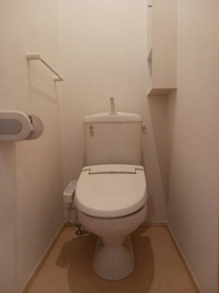 落ち着いた色調のトイレです