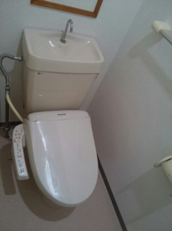 落ち着いた色調のトイレです