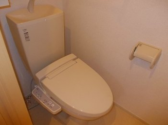 落ち着いた色調のトイレです