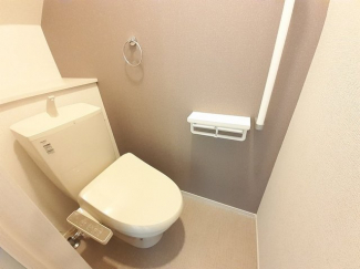 落ち着いた色調のトイレです