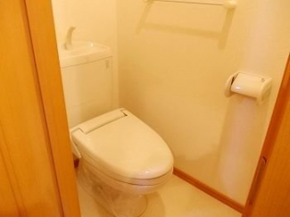 落ち着いた色調のトイレです