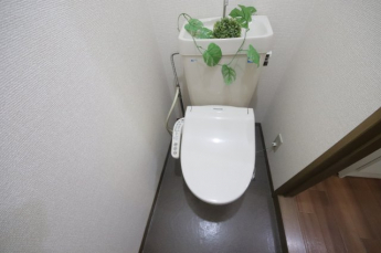 落ち着いた色調のトイレです