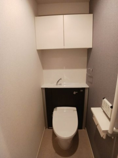 落ち着いた色調のトイレです
